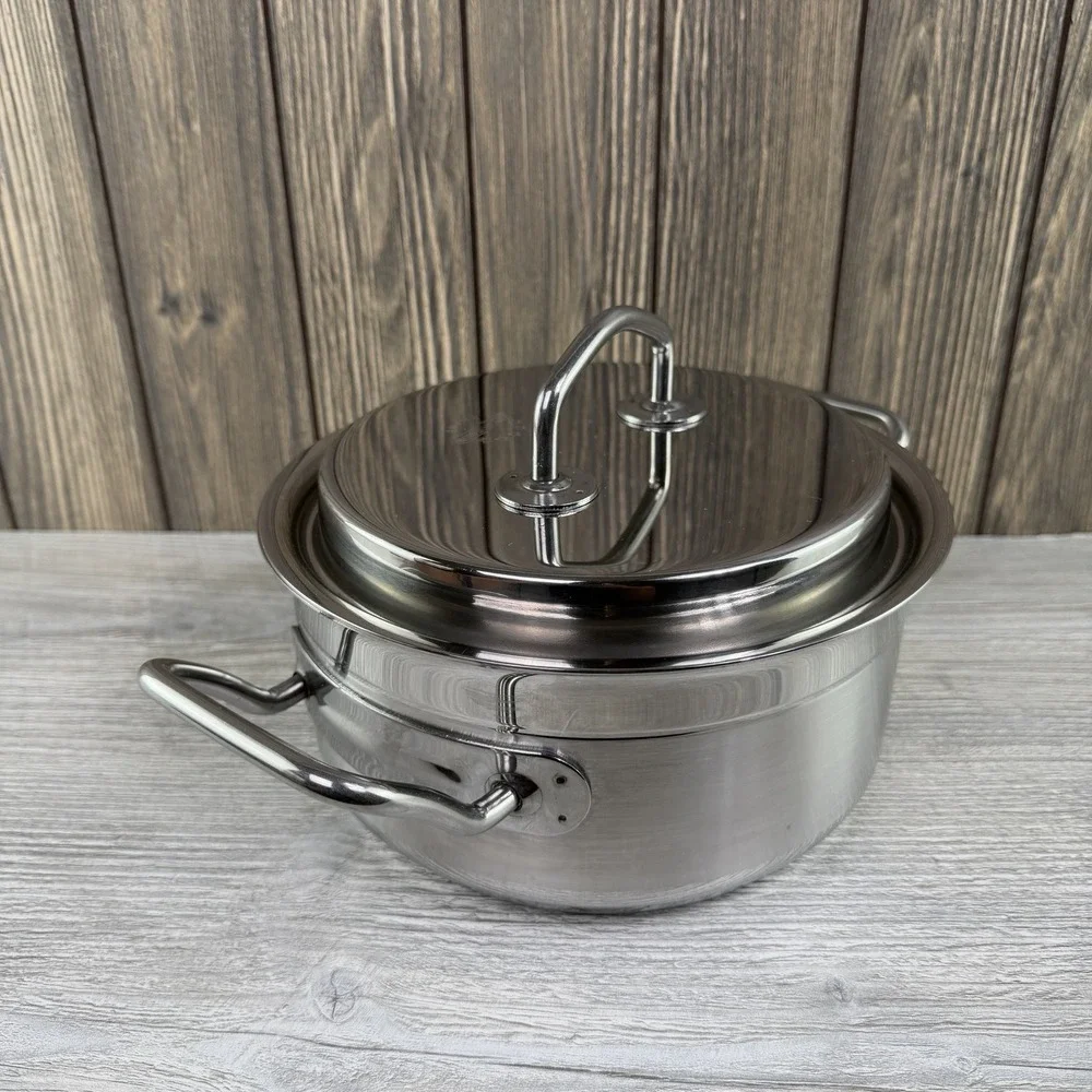 Silga Teknika 3 Qt 24cm Stainless Steel Stock Pot Lid 18/10 Made Italy